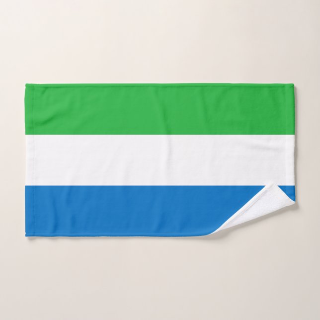 Flagge von Sierra Leone Badhandtuch Set (Handtuch)