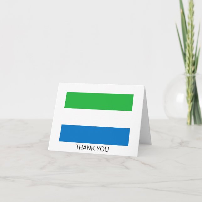 Flagge von Sierra Leone Dankeskarte (Vorderseite)