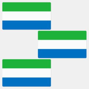 Flagge von Sierra Leone Etiketten