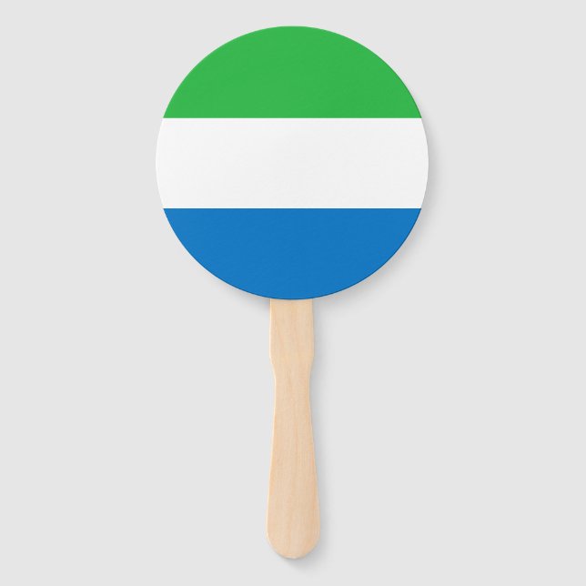 Flagge von Sierra Leone Fächer (Vorderseite)
