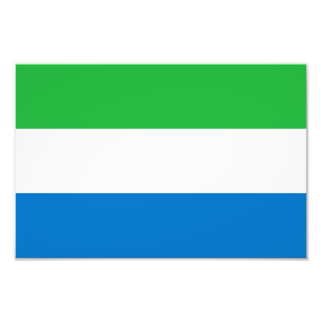 Flagge von Sierra Leone Fotodruck (Vorne)