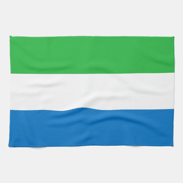 Flagge von Sierra Leone Geschirrtuch (Horizontal)