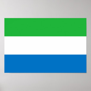 Flagge von Sierra Leone Poster