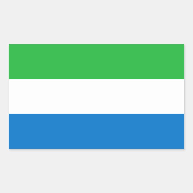 Flagge von Sierra Leone Rechteckiger Aufkleber (Vorderseite)