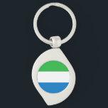 Flagge von Sierra Leone Schlüsselanhänger<br><div class="desc">Patriotische Flagge von Sierra Leone.</div>