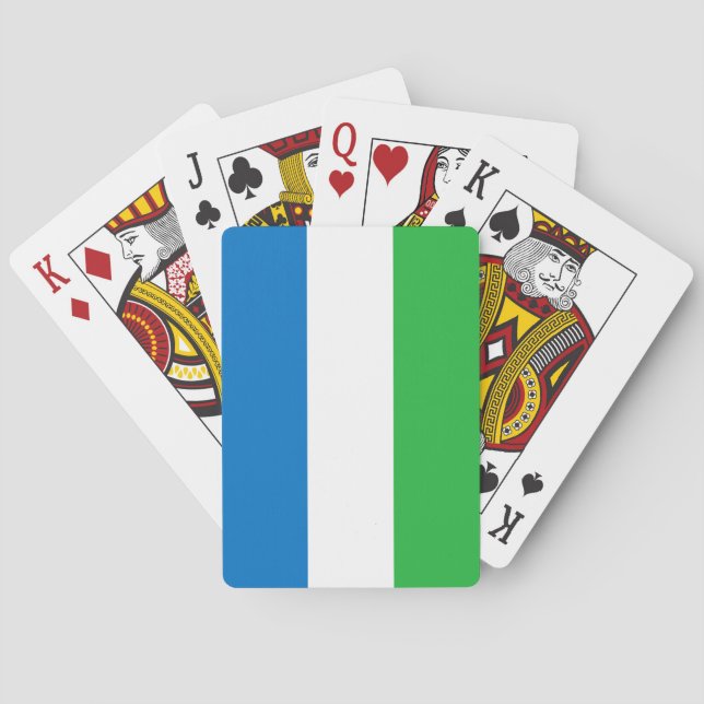 Flagge von Sierra Leone Spielkarten (Rückseite)
