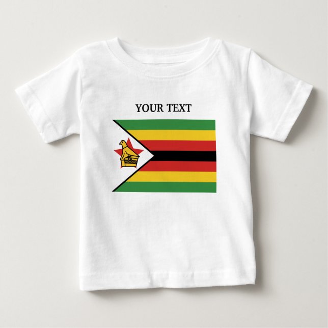 Flagge von Simbabwe Baby T-shirt (Vorderseite)