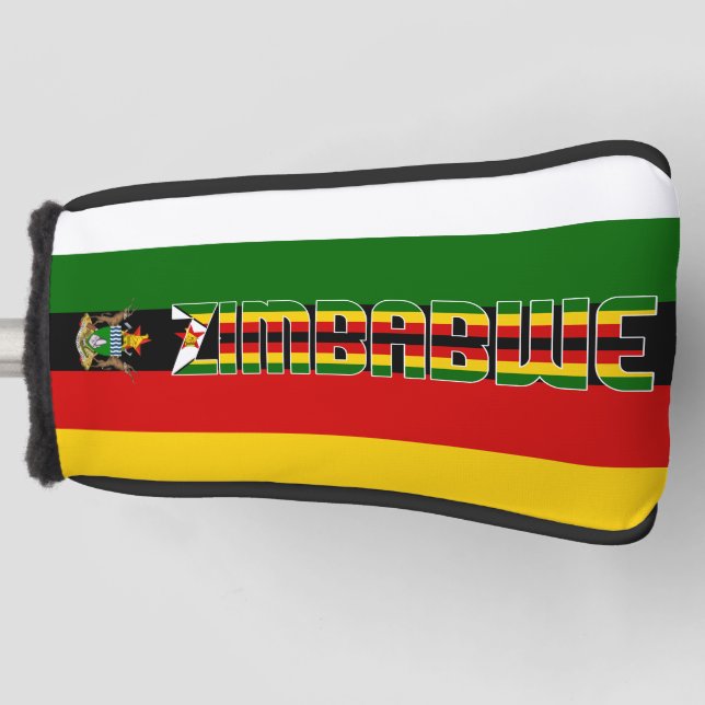 Flagge von Simbabwe Gorgetic Patriotic Golf Headcover (Vorderseite)