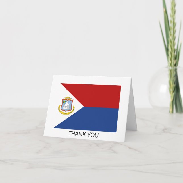 Flagge von Sint Maarten Dankeskarte (Vorderseite)