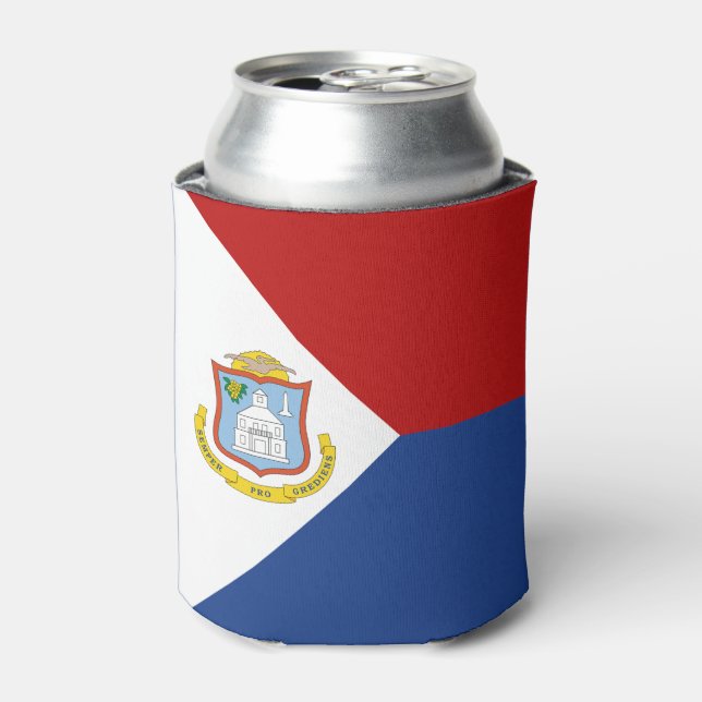 Flagge von Sint Maarten Dosenkühler (Kanne Vorderseite)