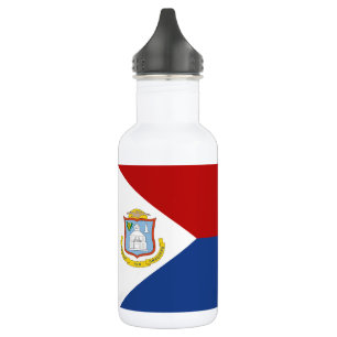Flagge von Sint Maarten Edelstahlflasche