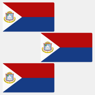 Flagge von Sint Maarten Etiketten