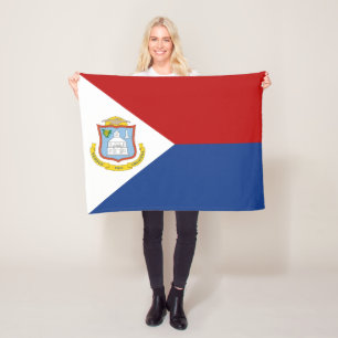 Flagge von Sint Maarten Fleecedecke