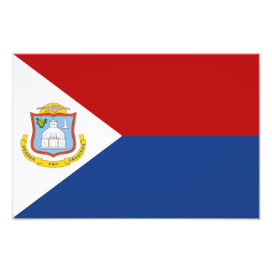 Flagge von Sint Maarten Fotodruck