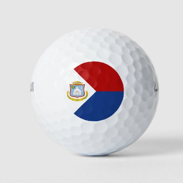 Flagge von Sint Maarten Golfball (Vorderseite)