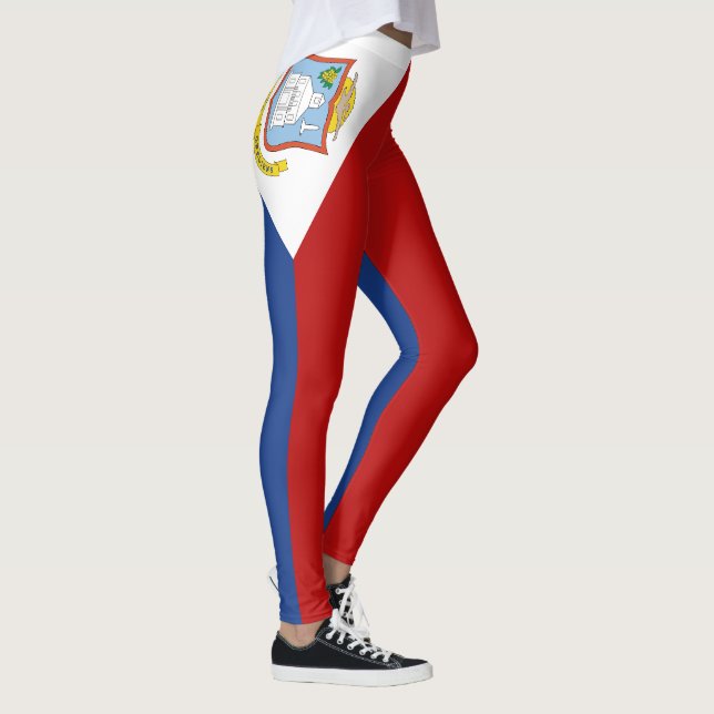 Flagge von Sint Maarten Leggings (Rechts)