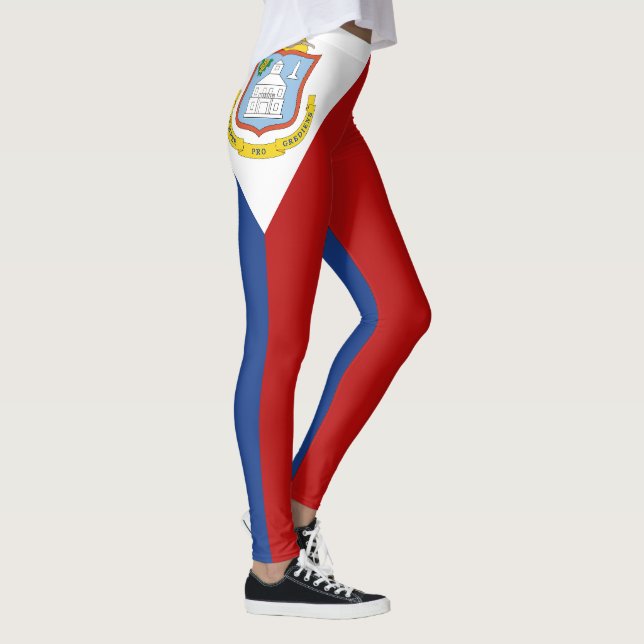 Flagge von Sint Maarten Leggings (Rechts)