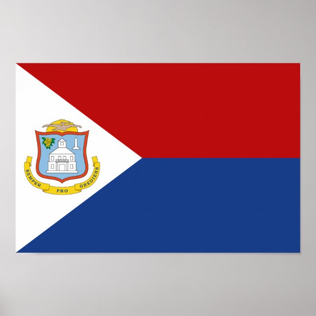 Flagge von Sint Maarten Poster (Vorne)