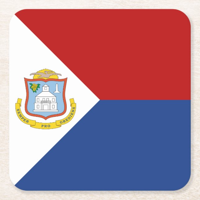 Flagge von Sint Maarten Rechteckiger Pappuntersetzer (Vorderseite)