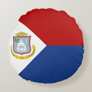 Flagge von Sint Maarten Rundes Kissen