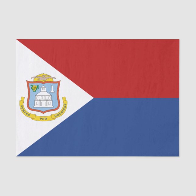 Flagge von Sint Maarten Seidenpapier (Vorderseite)