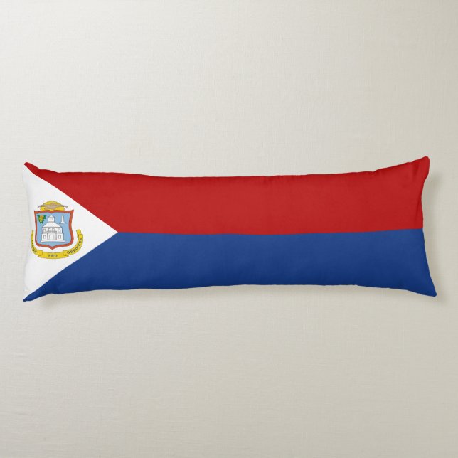Flagge von Sint Maarten Seitenschläferkissen (Rückseite)