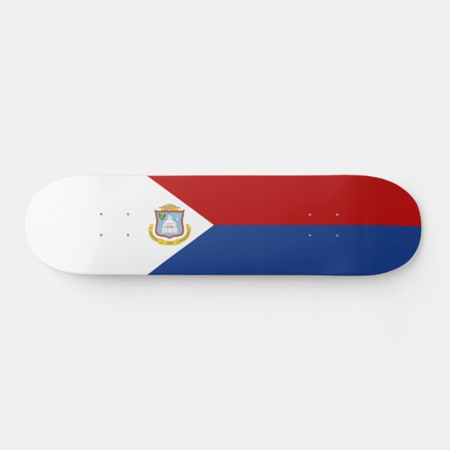 Flagge von Sint Maarten Skateboard (Horizontal)