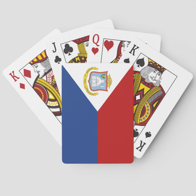 Flagge von Sint Maarten Spielkarten (Rückseite)