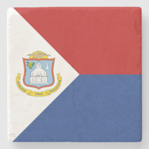 Flagge von Sint Maarten Steinuntersetzer