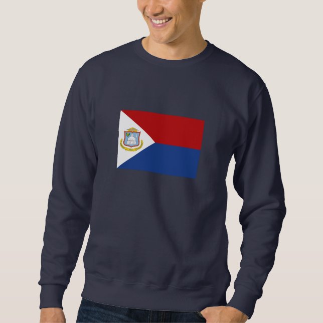 Flagge von Sint Maarten Sweatshirt (Vorderseite)