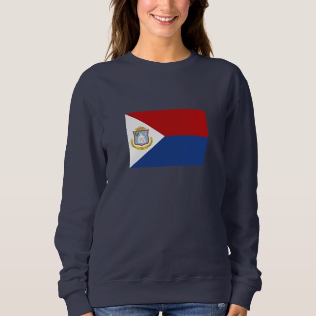 Flagge von Sint Maarten Sweatshirt (Vorderseite)
