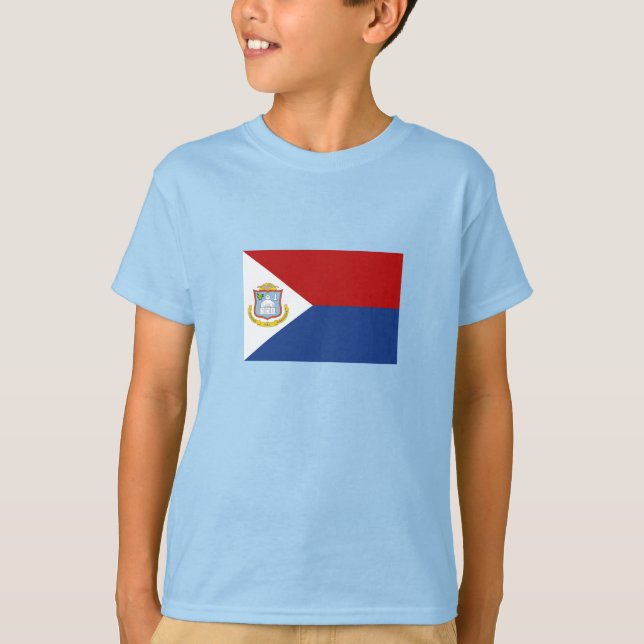 Flagge von Sint Maarten T-Shirt (Vorderseite)