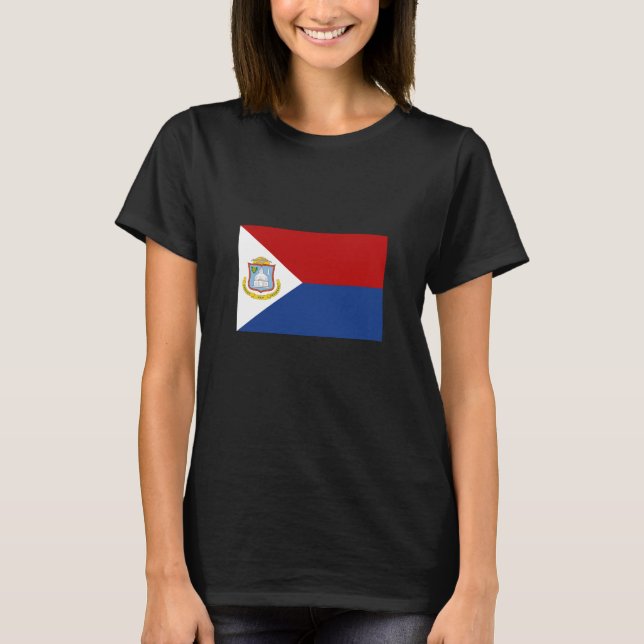 Flagge von Sint Maarten T-Shirt (Vorderseite)