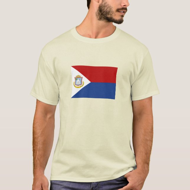 Flagge von Sint Maarten T-Shirt (Vorderseite)