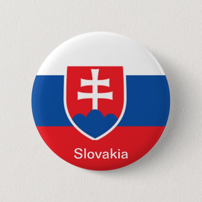 Flagge von Slowakei Button (Vorderseite)