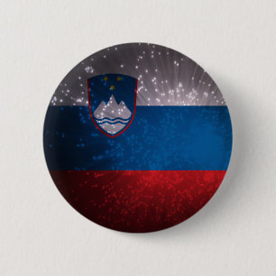 Flagge von Slowenien Button