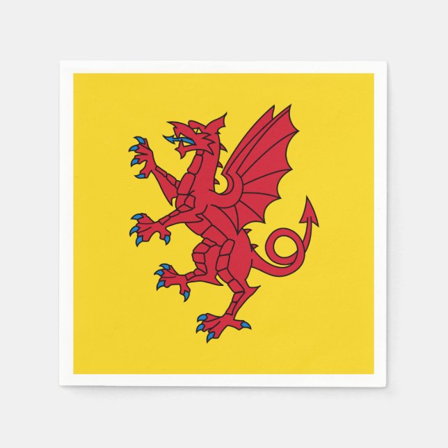 Flagge von Somerset Papier Servietten (Vorderseite)