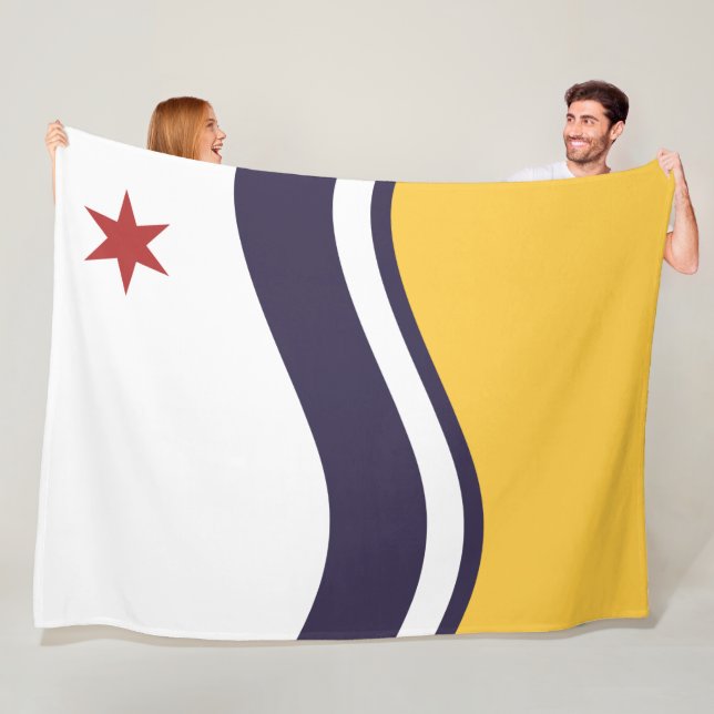 Flagge von South Bend (Indiana) Fleecedecke (Beispiel)