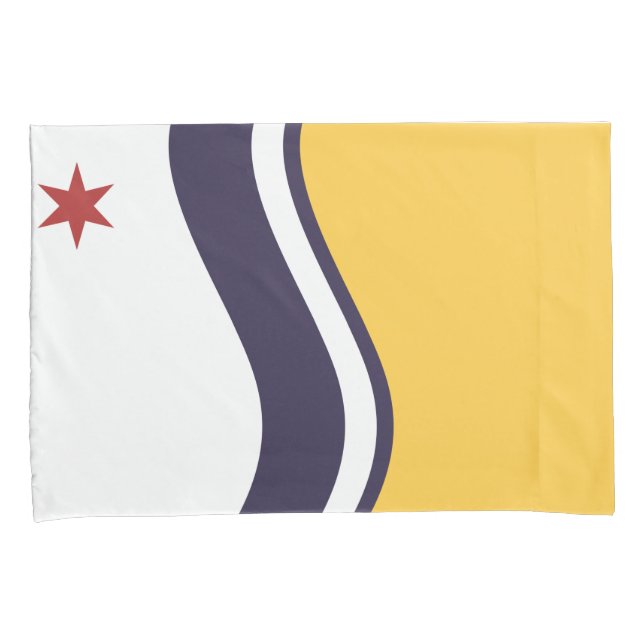 Flagge von South Bend (Indiana) Kissenbezug (Vorderseite-Rechts)