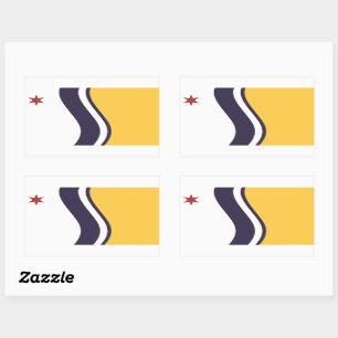 Flagge von South Bend, Indiana Rechteckiger Aufkleber