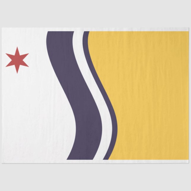 Flagge von South Bend (Indiana) Seidenpapier (Vorderseite)