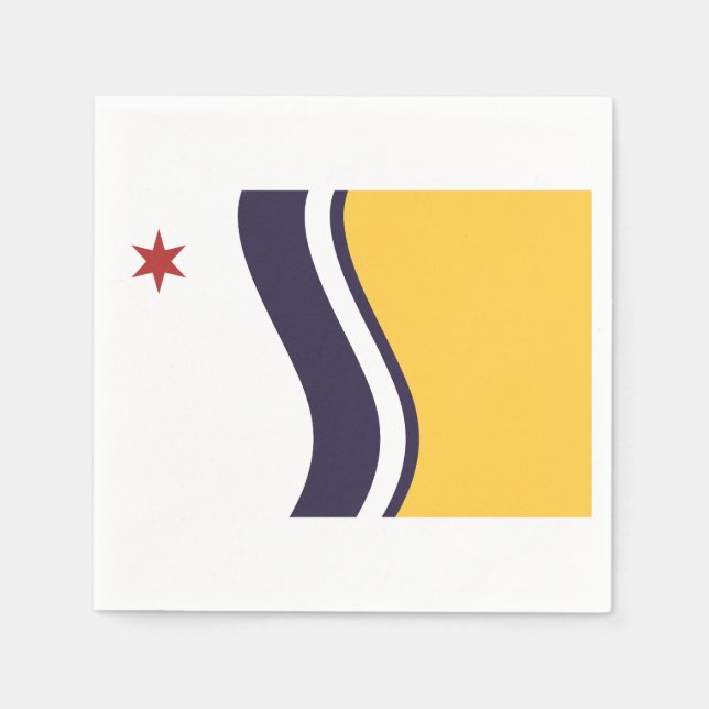 Flagge von South Bend, Indiana Serviette (Vorderseite)
