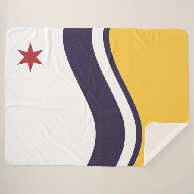 Flagge von South Bend (Indiana) Sherpadecke (Vorderseite (Horizontal))