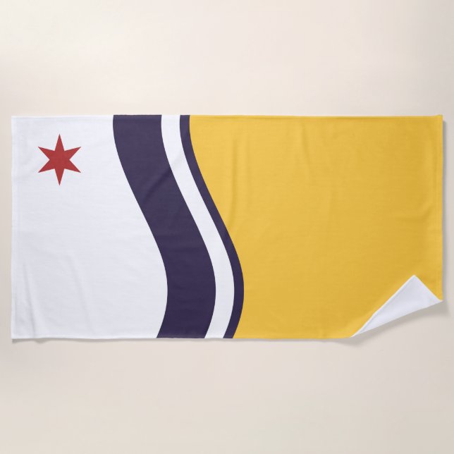 Flagge von South Bend (Indiana) Strandtuch (Vorderseite)