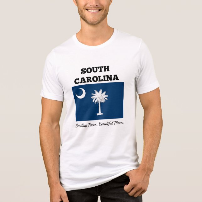 Flagge von South Carolina Tri-Blend Shirt (Vorderseite)
