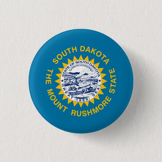 Flagge von South Dakota Button (Vorderseite)