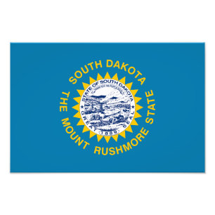 Flagge von South Dakota Fotodruck
