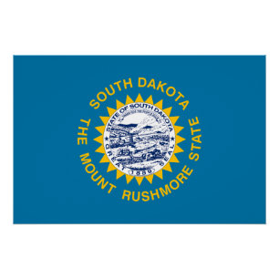 Flagge von South Dakota Poster