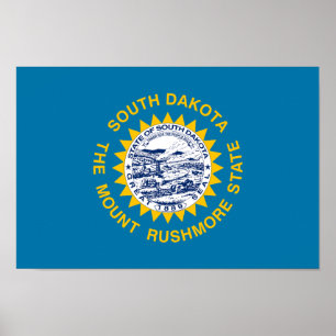 Flagge von South Dakota Poster