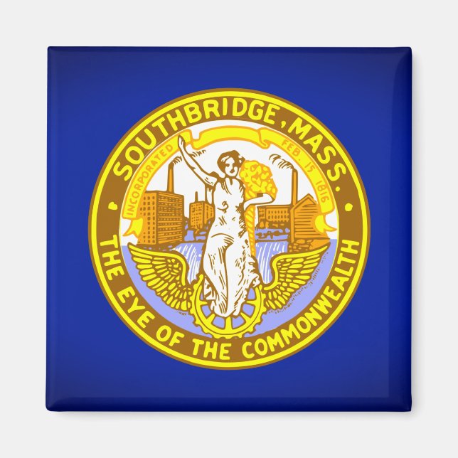 Flagge von Southbridge, Massachusetts Magnet (Vorne)